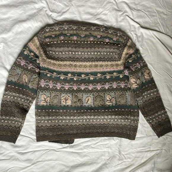 Vtg Talbots Women’s M 100%Wool Knit Cardigan - Picture 6 of 7